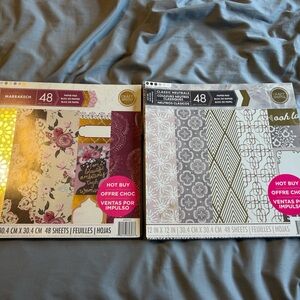 Recollections Marrakech Scrapbook Paper Pad with Gold and Pink Accents Lot 2